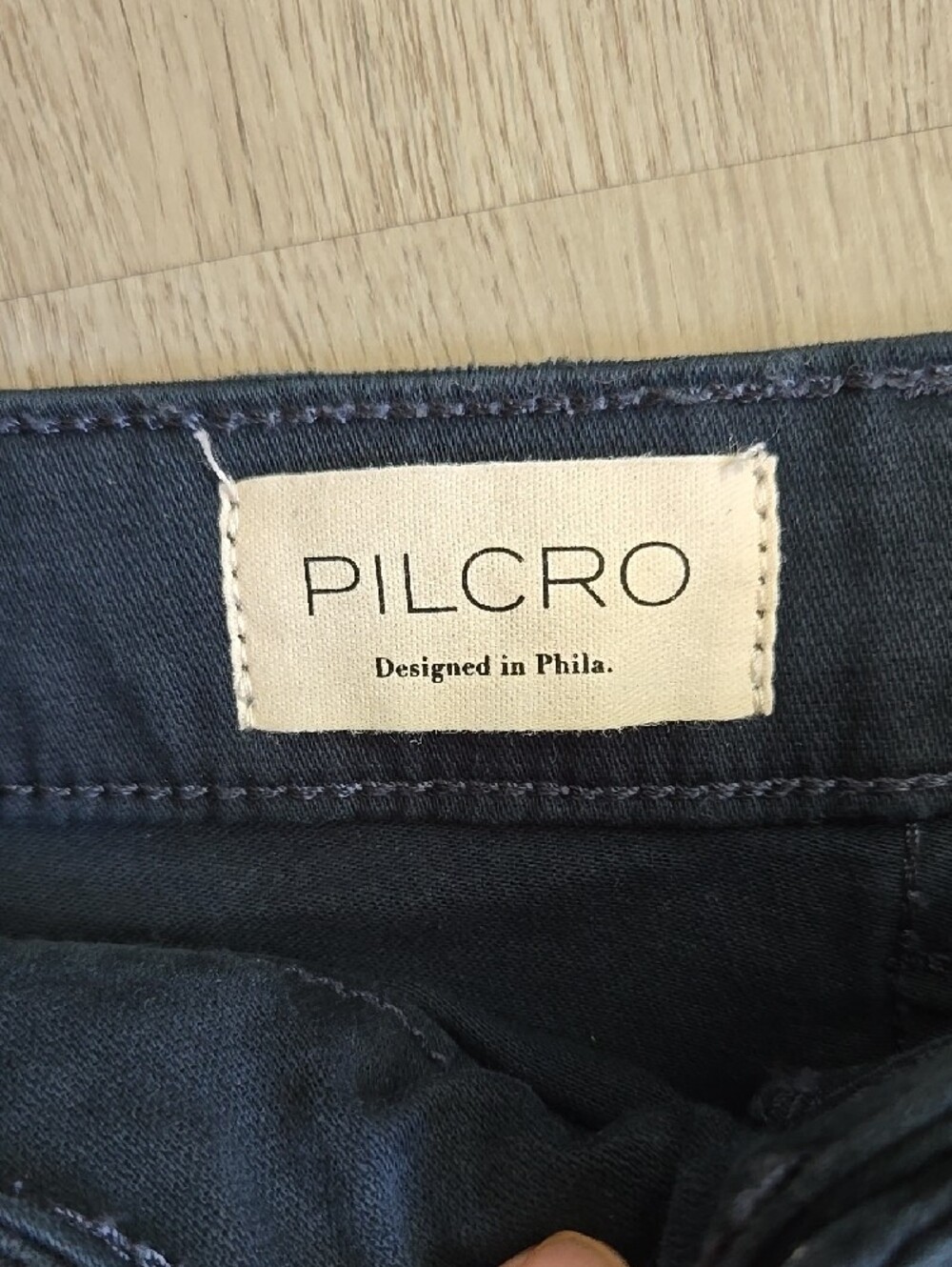 Pilcro Rylan Relaxed High-Rise Flare Pants Dark Blue  Anthropologie Size 30 - Picture 2 of 13